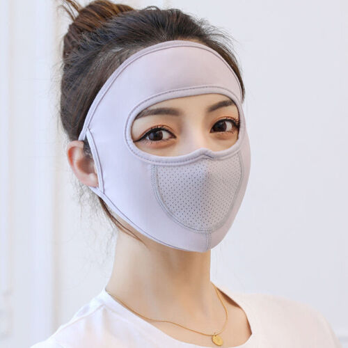 Ice Silk Sunscreen Mask Outdoor Sports Anti-UV Face Mask Cycling Face Cover _co - Photo 1/17