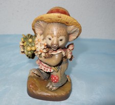 ANRI Sarah Kay collection -  Woodgravings - Maus, Mäusemann mit Blumen