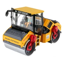 Road Roller Construction Equipment Diecast Model Toys for Kids Boys Yellow