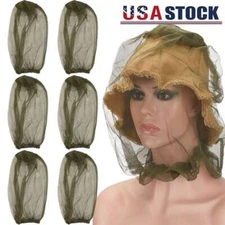 6PCS Mosquito Insect Hat Net Bug Mesh Head Face Protect Cover Veil Insect-proof