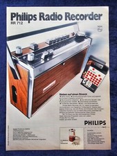 Philips Radio Recorder  RR 712, originale Werbung  1972