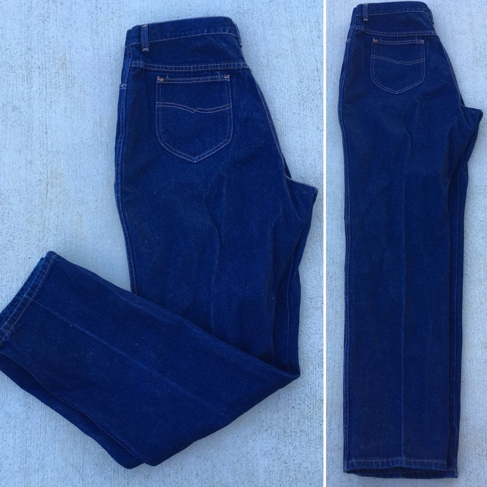 Винтажные джинсы Rustler с высокой талией сужающиеся штанины 20 сделано в США 34 1/2 дюйма талия - Изображение 4 из 4