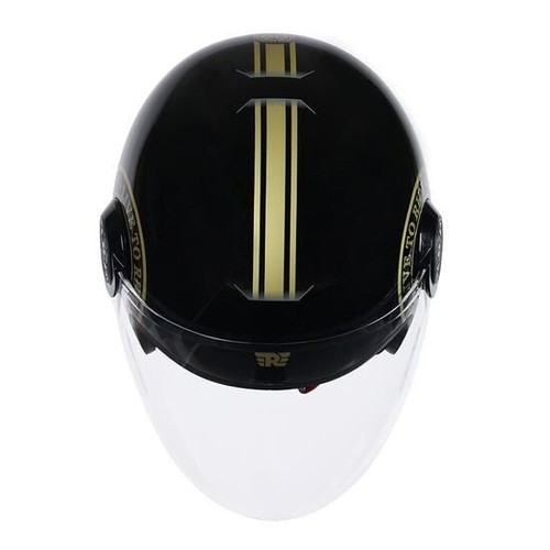 ROYAL ENFIELD COPTER CROSS PATTERN OPEN FACE HALMET WITH VISOR - Picture 17 of 18