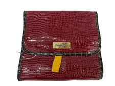 Samantha Brown BURGUNDY  hanging organizer CROCO DESIGN RARE OLD STOCK