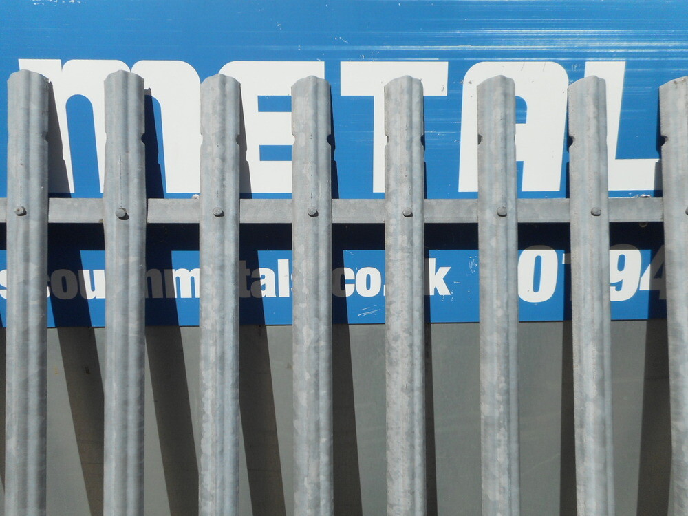 Used Palisade Fence Panel Galvanised 1.800mtr High x 2.700mtr Wide