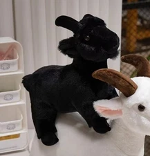 Black Goat Plush Toy 12" Stuffed Animal Toddler Doll Gift for Kids