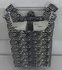 200 Qty Zebra Print T-Shirt Bags Design 11.5" x 6" x 21" Plastic Retail Shopping