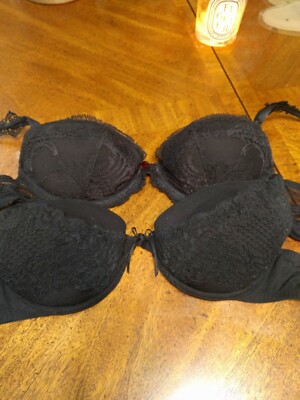 LOT of 2 COTTON CLUB and LISE CHARMEL BLACK Size 32 A