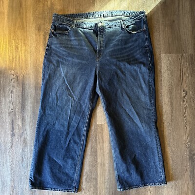 Old Navy Sky-Hi Wide Leg Jeans Sz 28 High Waist Women s Denim Plus Size