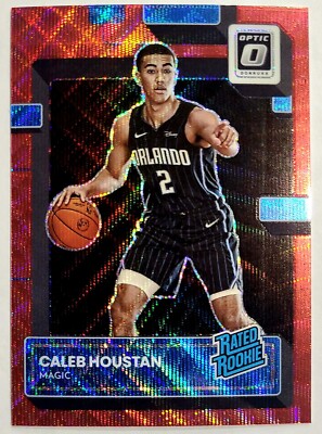 2022-23 Optic Asia Tmall Caleb Houstan Red Wave Prizm RC #229 Rated Rookie   