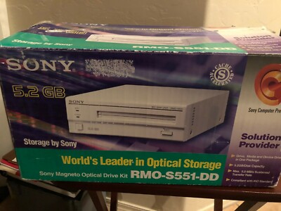 Boxed SONY RMO-S55DD1 Ext. 5.2 GB Drive w/ Software and Qty 1 EDM-4100B RW Media