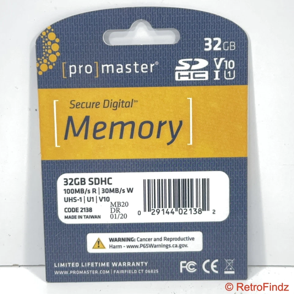 ProMaster SDHC 32GB Performace 2.0 SD Memory Card - New/Sealed - Image 3 of 4