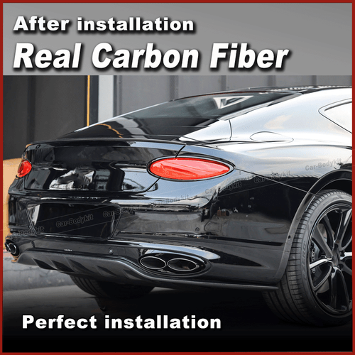 Labio difusor parachoques trasero carbono real para Bentley Continental GT 2 puertas 2018-2024 - Imagen 3 de 9