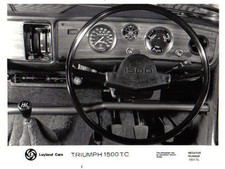 Triumph 1500TC dashboard view Original black & white Press Photo No. 260174