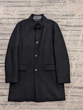 Le Chateau Mens Coat Wool Gray Size M Over Coat Trench