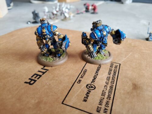 Warmachine Cygnar Warjacks Light Repeater Gun + Shield Fully Painted + Based x2 - Picture 1 of 1