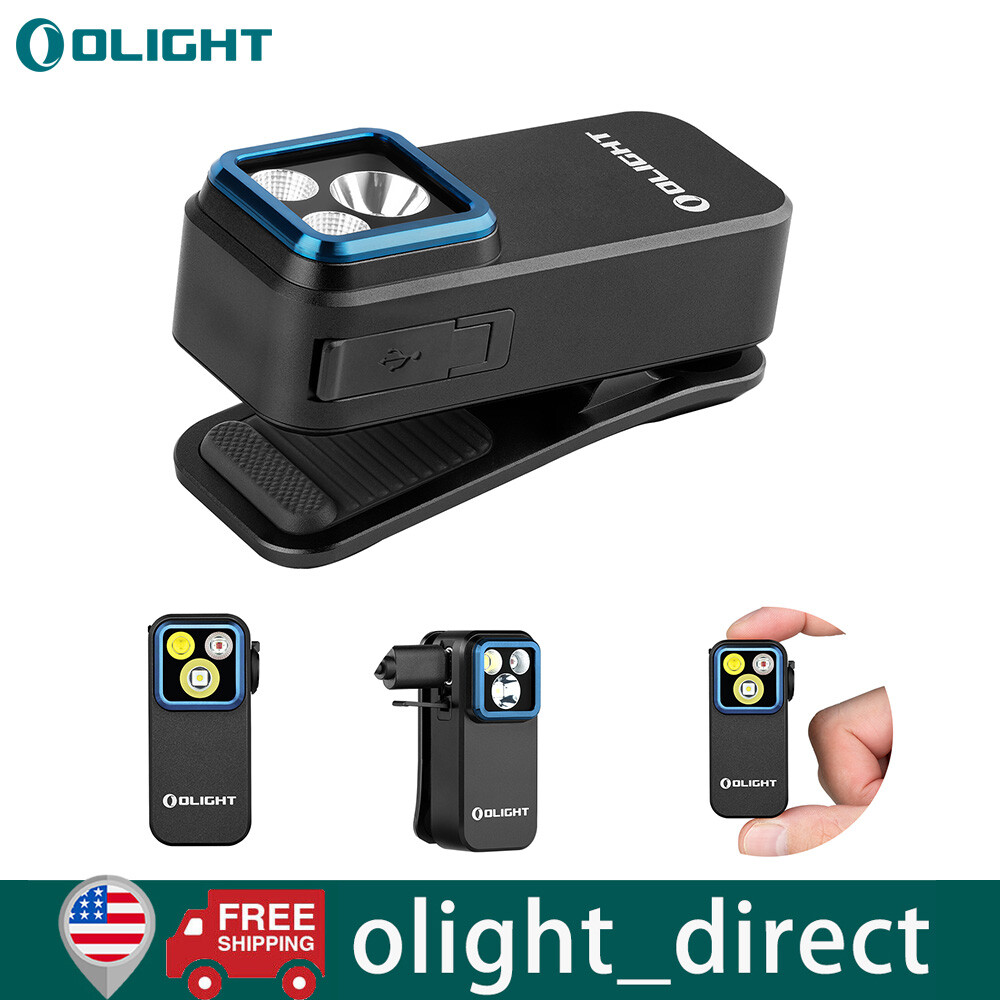 Olight Oclip Pro Clip on EDC Flashlight with Floodlight Spotlight