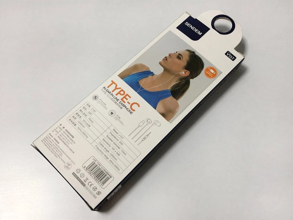 Sendem V15T Earphone Headphone In-Ear Type-C White For iPhone 15 16 - Image 2 of 2