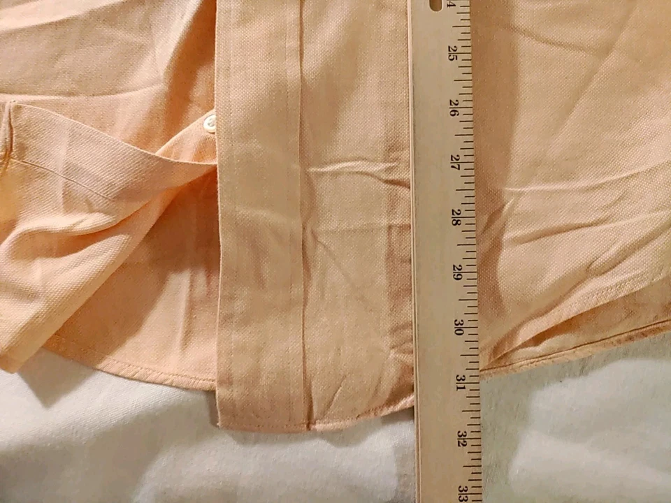 Camisa social masculina Wellington & Walker laranja algodão pêssego 15.5 32/33 nova sem etiquetas - Imagem 4 de 4
