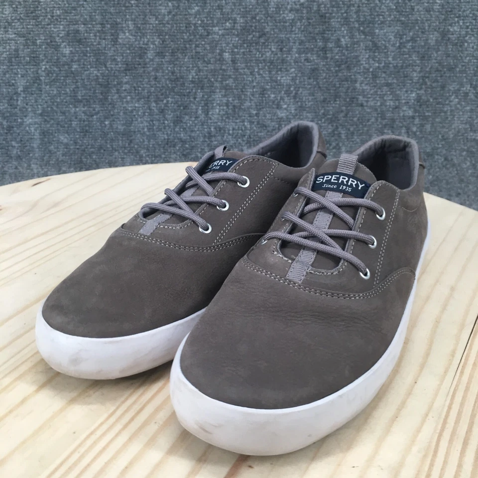 Zapatos Sperry Top Sider Juveniles 7M Spinnaker Informales Tenis Cuero Gris STK264553 Foto 3 de 4