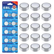 Lot PACK EBL LR44 AG13 A76 L1154 357 303 LED Button 1.5V Cell Alkaline Battery