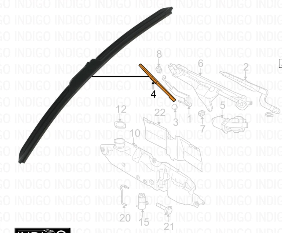 Limpiaparabrisas JAGUAR OEM 14-17 tipo F lado izquierdo del conductor C2P1270 Foto 2 de 3