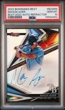 2022 Bowman's Best Mason Auer Auto Refractor RC PSA 10 GEM MT