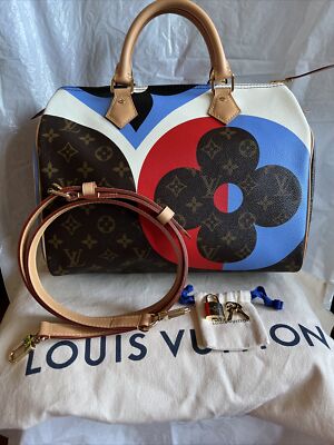 限定品　ルイヴィトン ショルダーバッグ LV Limited Edition Authentic Louis Vuitton Game On Monogram Bandolier Speedy 30