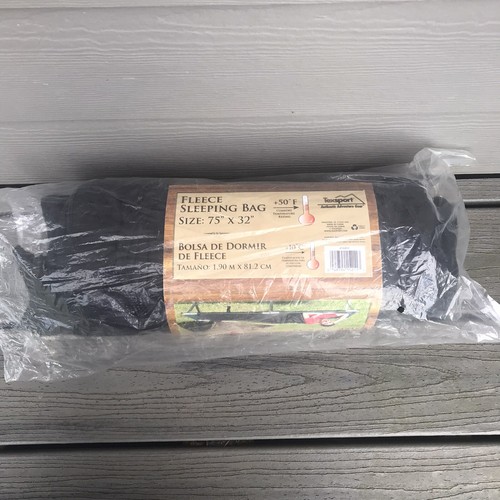 50 Degree Fleece Sleeping Bag Black 32"x75" Camping Survival Emergency Disaster - Picture 6 of 6