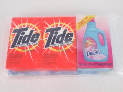 Tide Downy Laundry Soap VTG 90's Sample Box Lot Powder Detergent New Sealed Prop