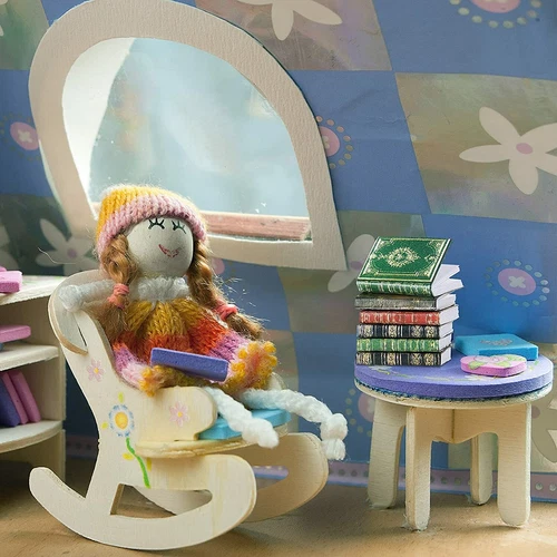 Juego de libros antiguos para casa de muñecas escala 1/12 de 200 miniaturas llena una estantería biblioteca - Imagen 7 de 11