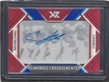 CHRISTIAN KIRK 2018 PANINI XR LUMINOUS ENDORSEMENTS RED ON CARD AUTO RC #D 1/25