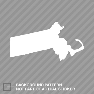 Massachusetts Shaped Sticker Die Cut Decal MA
