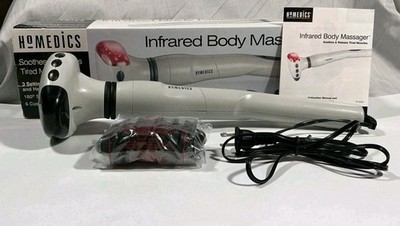 Body Massager Wand Homedics IR-500 Adjustable Infrared Heat with 6 Attachments