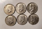 Kennedy Half Dollars Lot of 6 (2) 1966 P (1) 1967 P (2) 68 D (1) 69 P 40% Silver