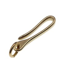 S Retro Solid Brass KeyChain Key Ring Belt U Hook Wallet Chain Fish Hook g