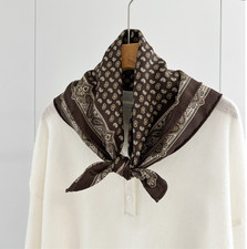 70 Cashmere 30 Silk 65X65cm Scarf Neckerchief cashew Print Bandanna Shawl wrap