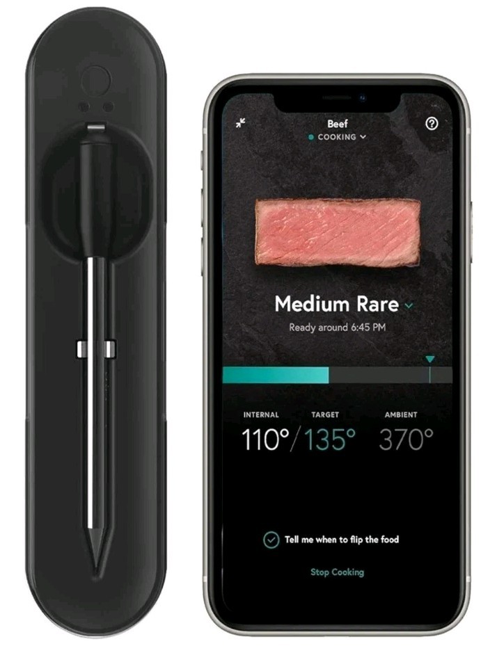 Yummly Smart Bluetooth Meat Thermometer Black