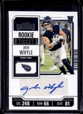 2023 Panini Contenders Josh Whyle RC Auto Autograph Ticket #246 Titans Rookie