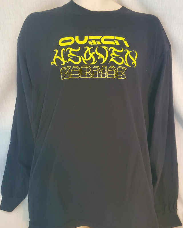 Karnak X Outer Heaven Long Sleeve T-Shirt Los Angeles Apparel 6.5 ounce Sz L USA