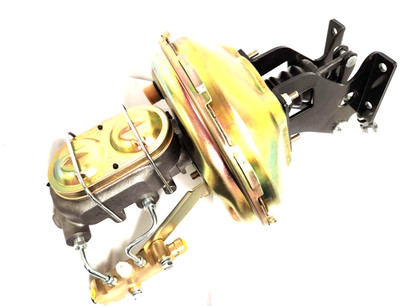 Chevy Truck 11'' Power Brake Booster Kit + Bail Top Master Disc Drum Valve Kit
