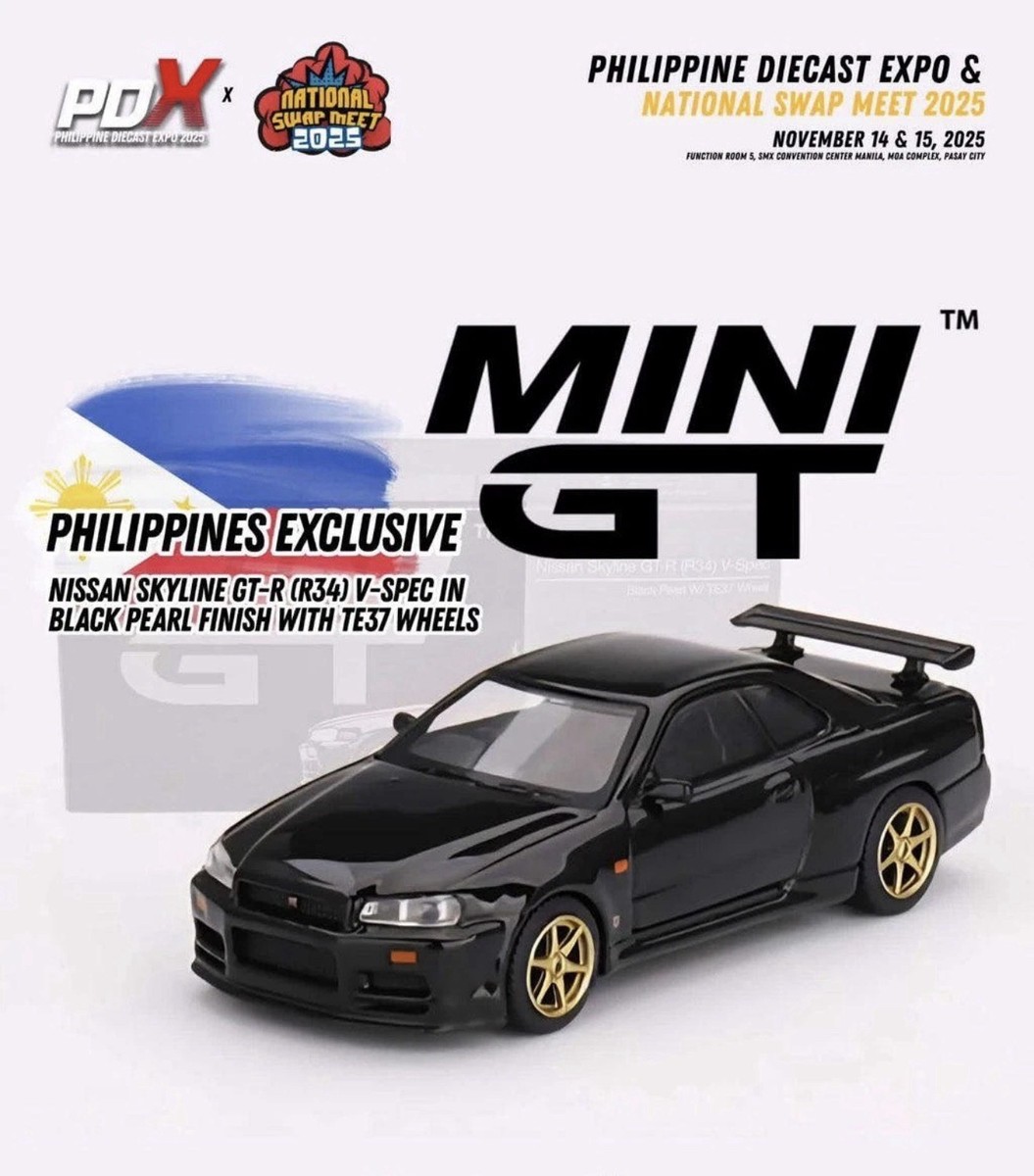 Nissan Skyline GTR (R34) V-Spec TE37 Wheel Event PDX - Mini GT