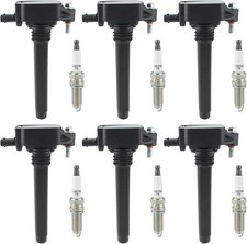 Bobina accensione 6 pezzi UF648 con candela 97390 per caricatore Dodge Challenger