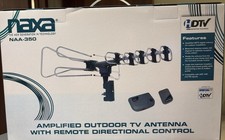 Naxa NAA-350 AMPLIFIED OUTDOOR TV ANTENNA W/ REMOTE DIRECTIONAL CONTROL HDTV NIB
