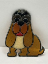 Puppy Dog Sun catcher Handcrafted Stained Glass Window Ornament