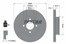 2x Textar Front Vented Brake Discs Pair For Hyundai Inokom Getz