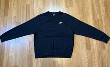 Men s Nike Sportswear Club Fleece Crewneck Sweatshirt Medium Black Preowned
