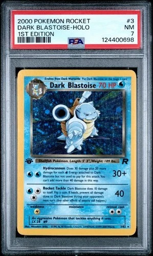 2000 POKEMON ROCKET 1ST EDITION #3 DARK BLASTOISE-HOLO PSA 7 NM
