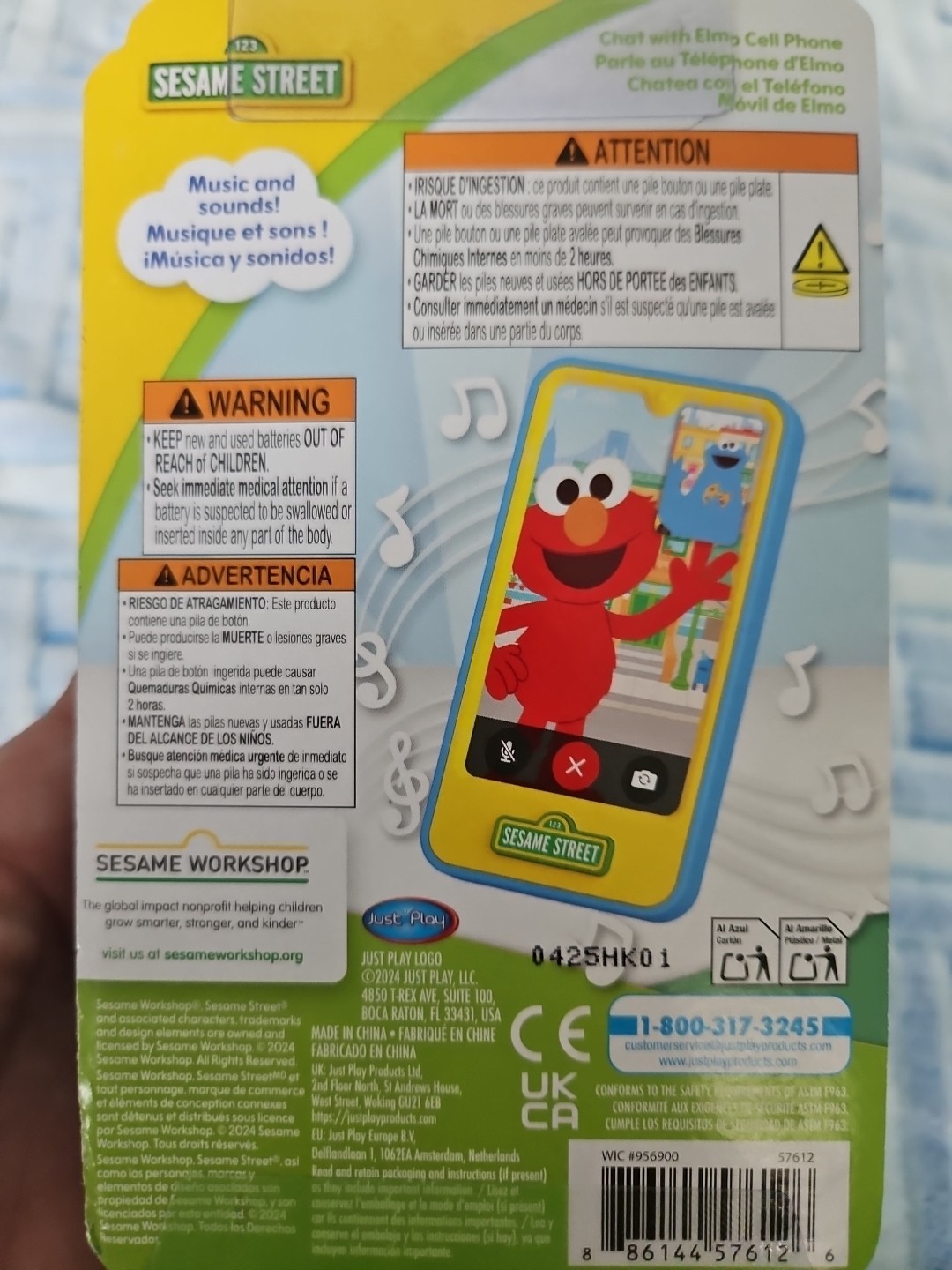 Sesame Street Chat with Elmo Cell Phone Toy Music + Sounds SEALED NEW Free Ship