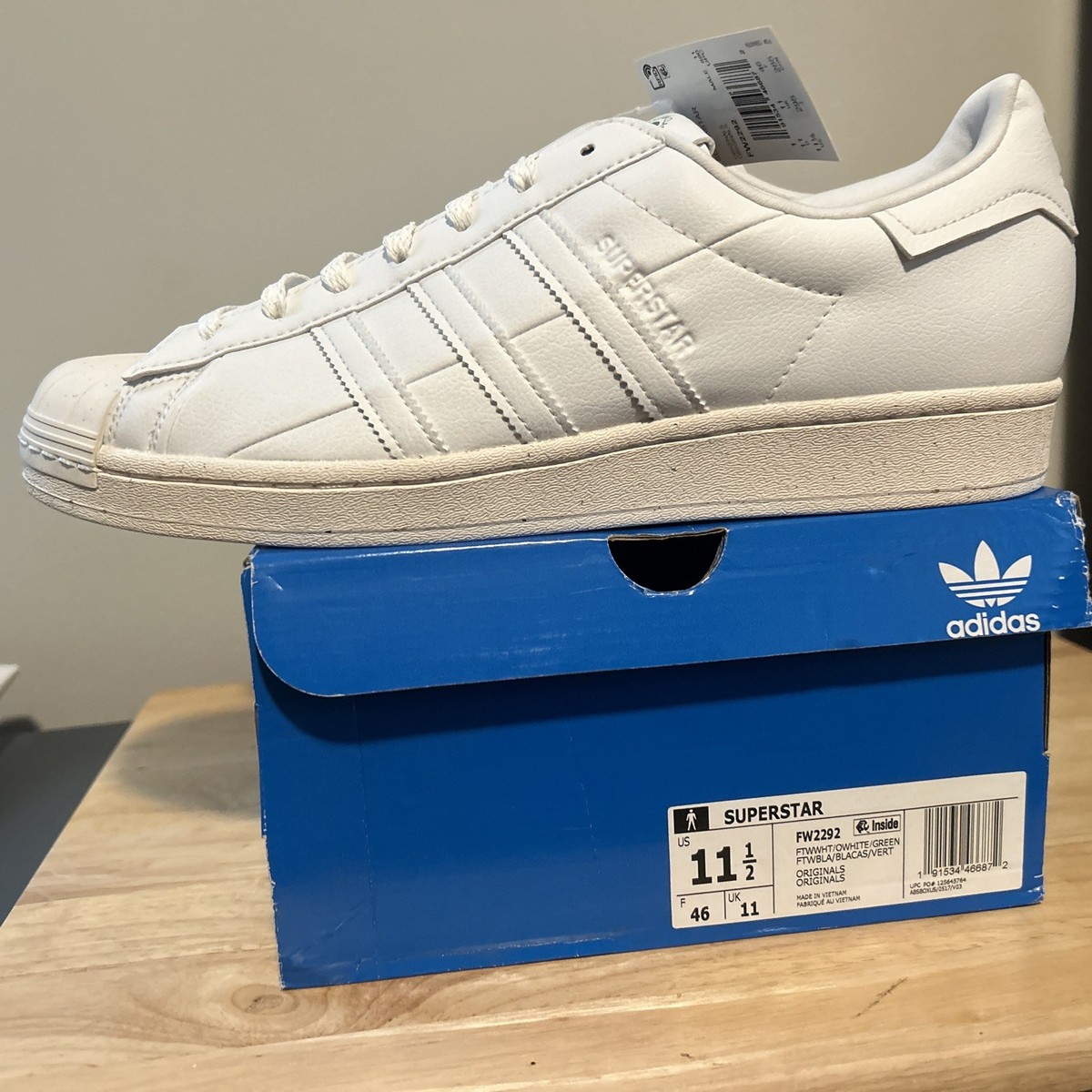Adidas : SUPERSTAR / VEGAN CLEAN CLASSICS / FW2292 / Men's Size